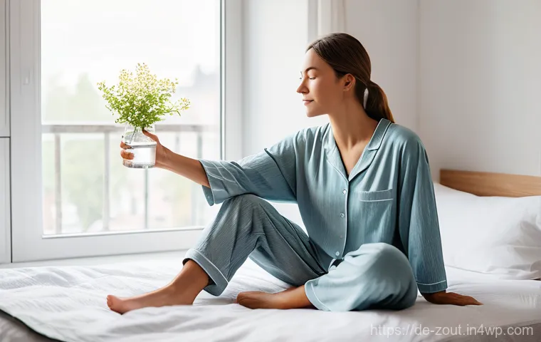 일상 속에서 긍정적 습관 만들기 - **Prompt:** A serene and minimalist bedroom with soft, natural morning light. A person, early 30s, i...