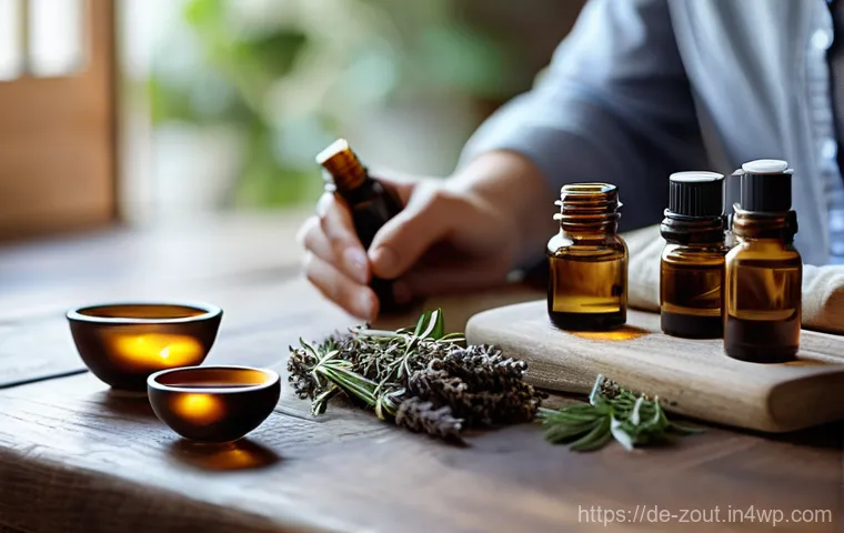 심신 회복을 위한 아로마 테라피 활용법 - **Prompt 2: Vibrant Daytime Focus with Invigorating Citrus Scents**
    "A bright and airy home offi...